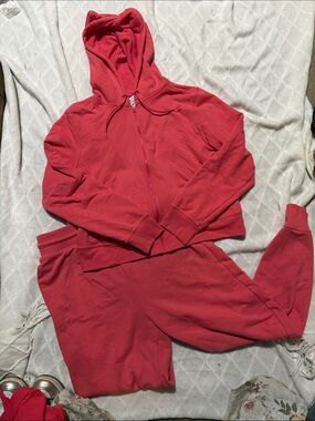 Coral red Nike Hoodie and Jogger Set
